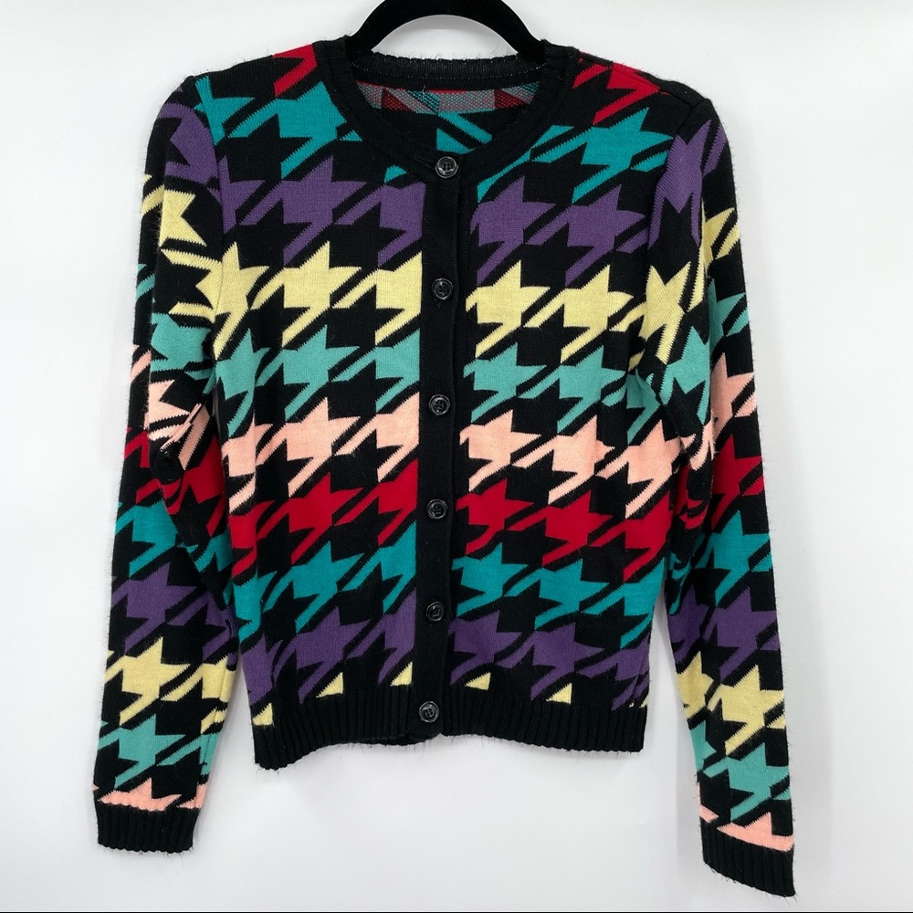 ASOS Multicolor Houndstooth Cardigan